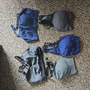 Bundle of high impact padded sports bras